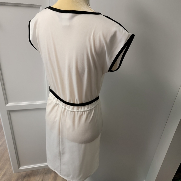 Times Up Le Temps Vintage Knit Dress White Floral Boatneck 70s 80s Size 9/10 - Picture 6 of 12